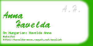 anna havelda business card